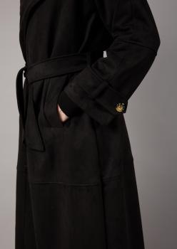 LAVİNİA SCUBA SÜET TRENÇ SİYAH LAVİNİA SCUBA SÜET TRENÇ SİYAH