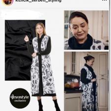 HANIM SULTAN ELBİSE YELEK TAKIM GRİ
