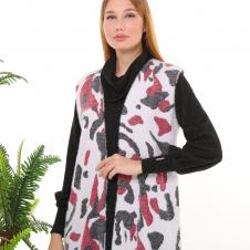 HANIM SULTAN ELBİSE YELEK TAKIM VİŞNE