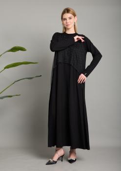 LİZBON  ELBİSE SİYAH LİZBON  ELBİSE SİYAH