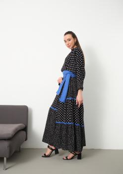 İSPANYOL ELBİSE SAKS DETAYLI İSPANYOL ELBİSE SAKS DETAYLI