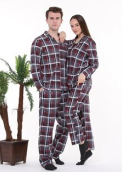 BORDO EKOSE ÇİFT PİJAMA TAKIMI BORDO EKOSE ÇİFT PİJAMA TAKIMI