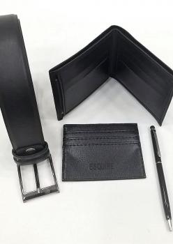 Esquire Deri Damat Kemer Cüzdan Seti Kemer Cüzdan Kartlık Kalem 4 lü Takım Esquire Deri Damat Kemer Cüzdan Seti Kemer Cüzdan Kartlık Kalem 4 lü Takım