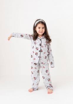 Gri Mickey Çocuk Pijama Takımı