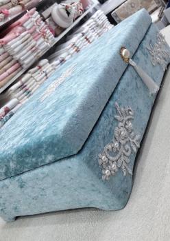 Fransız Güpür Sandıklı Seccade Takımı Kadife Bohça Seti Yeşil Fransız Güpür Sandıklı Seccade Takımı Kadife Bohça Seti Yeşil